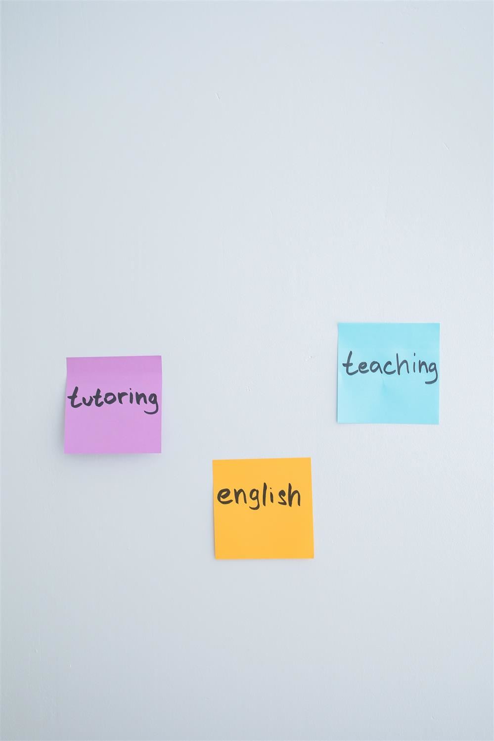 English sticky notes